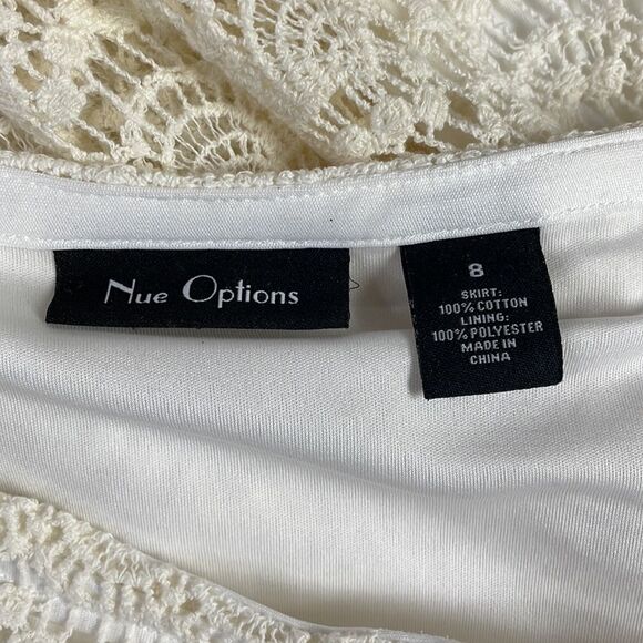 Nue Options Women Vintage Skirt Crocheted Lace Overlay Side Zip Above Knee Sz 8 - Picture 7 of 7